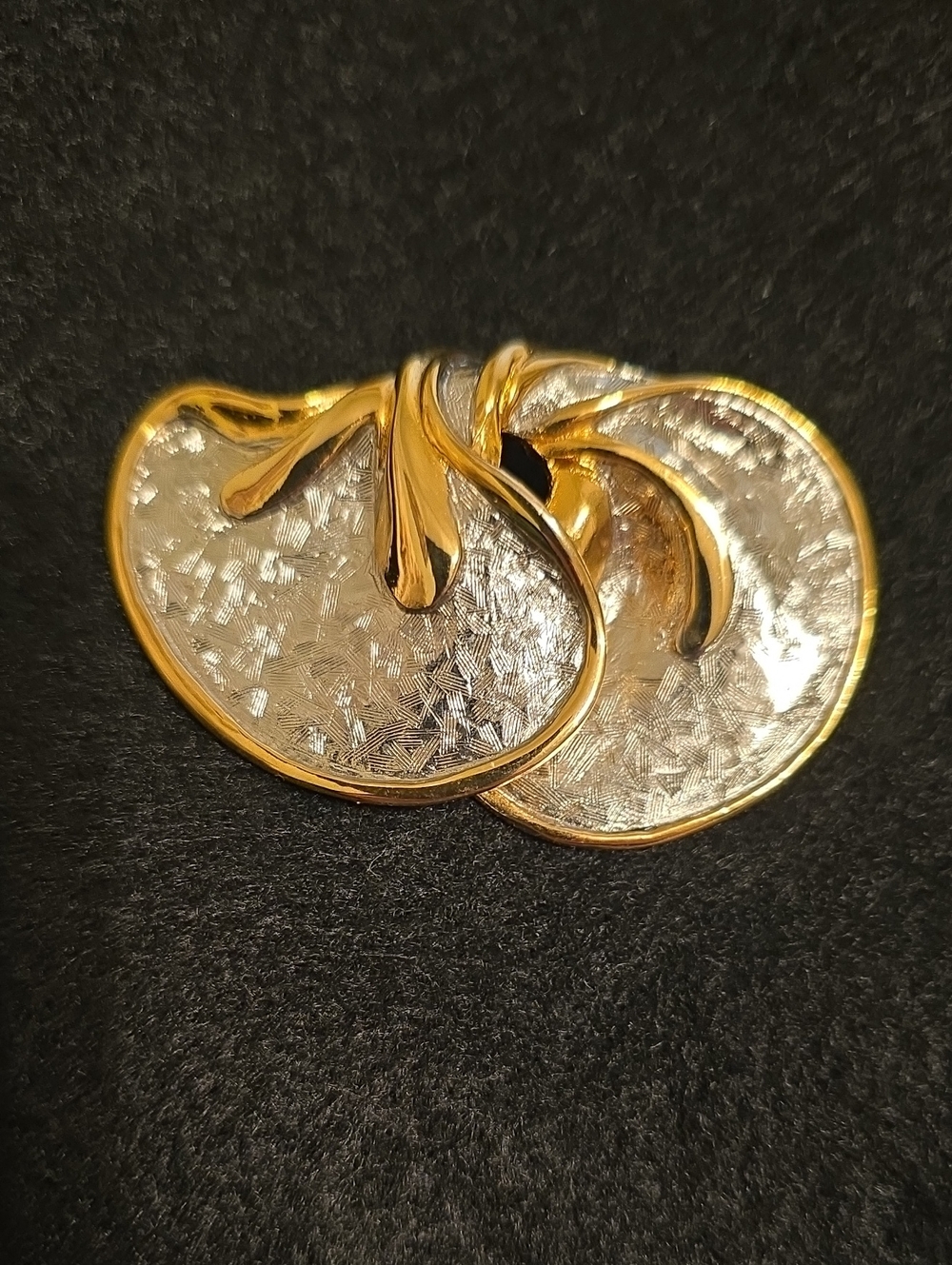 Gold and Silver Tone Leaf Pin - Women Jewelry